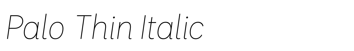 Palo Thin Italic